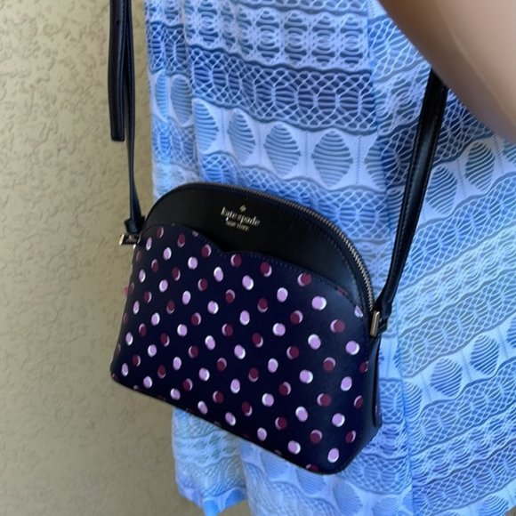 Kate Spade Payton Dome Crossbody with Fiesta Dot Black Multi - Picture 14 of 16